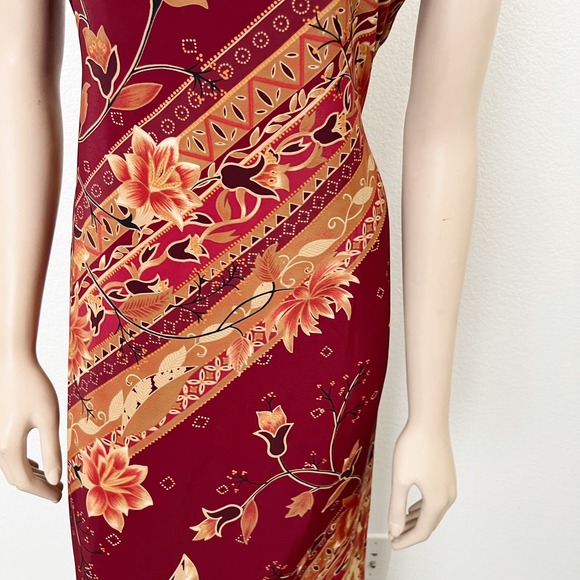 Vintage Red and Orange Maxi Dress - Picture 8 of 10